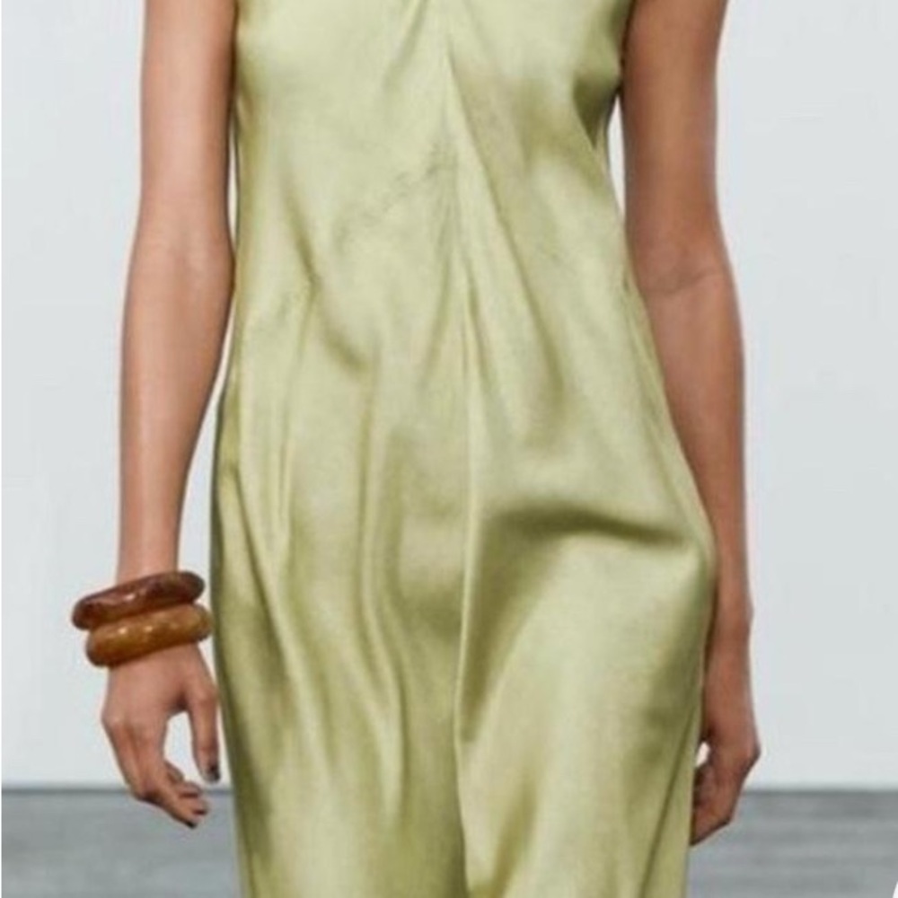 Zara Light Green Sleeveless Dress